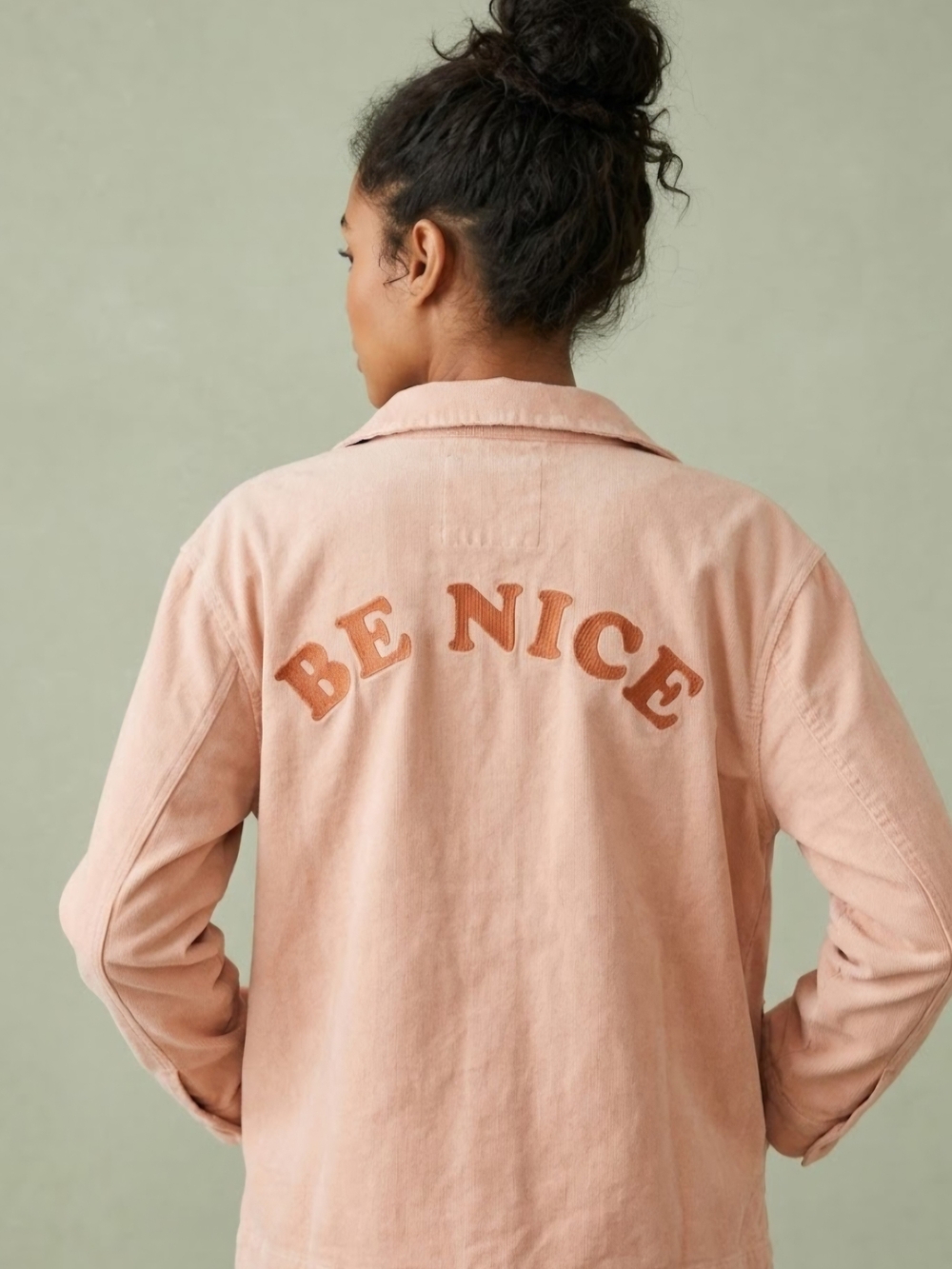 Ban.do Peach/pink Be Nice Cotton Chore Jacket